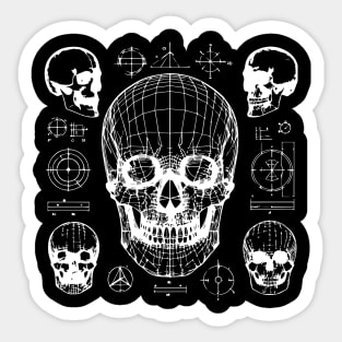 futuristic skull Sticker